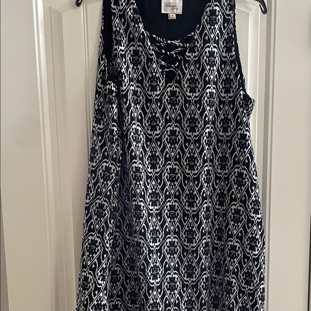Beige by eci Black and White Patterned dress